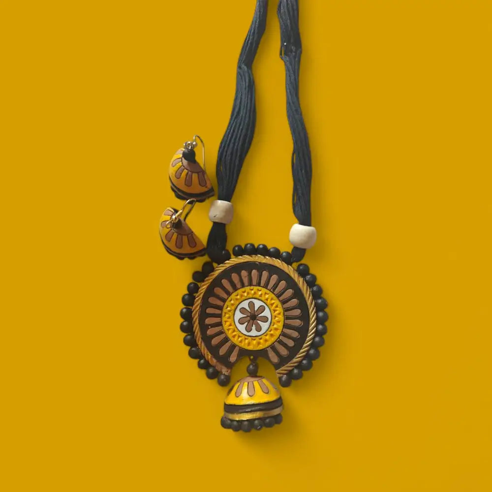 Adair Elegant Handmade Terracotta Jewellery πΏ- Festive Special - Necklace