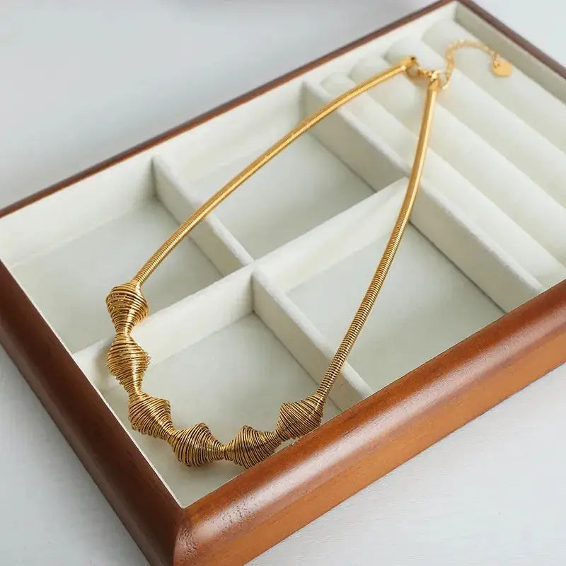 Adair Gold Plated Twisted Necklace - Necklace