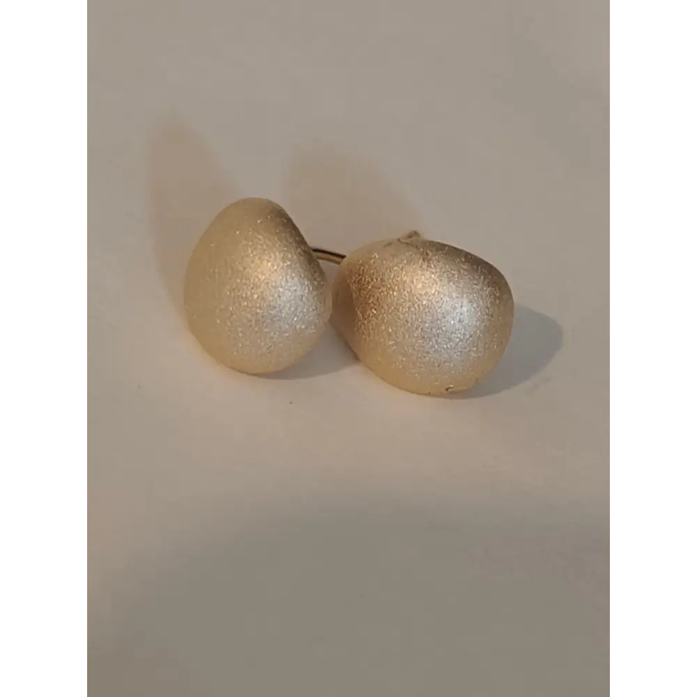 Adair Golden Color Studs Matte Finish - Earrings
