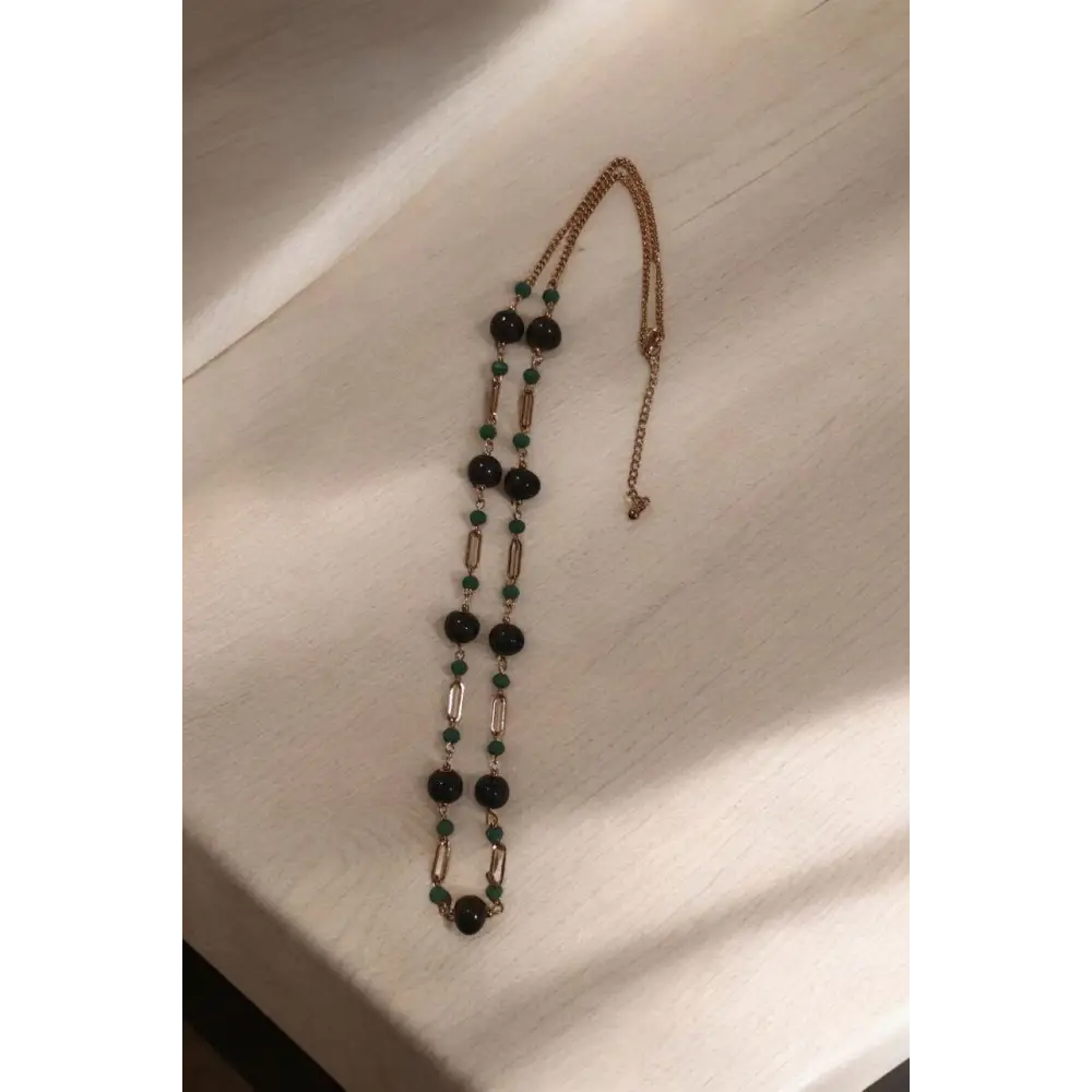 Adairgems Green Long Mala Style Necklace - Necklace