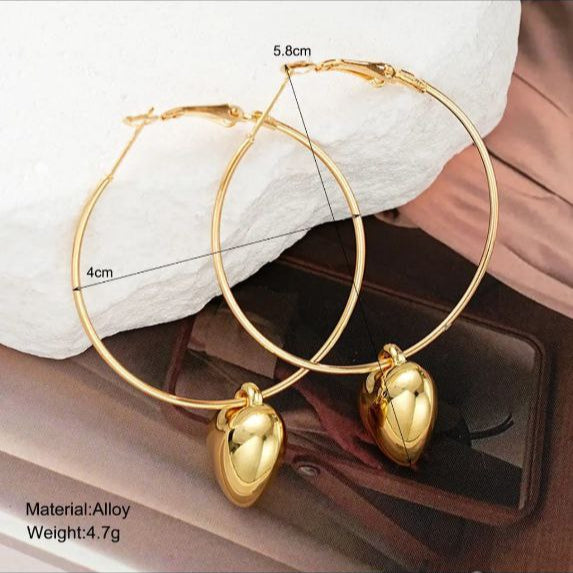 Adair Demi Fine Orb Drop Hoop Earrings