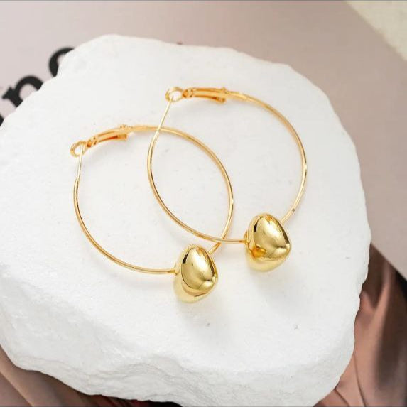 Adair Demi Fine Orb Drop Hoop Earrings