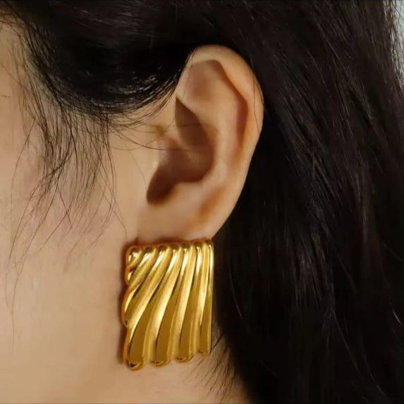 Adair Rippled Gleam Clip-Ons