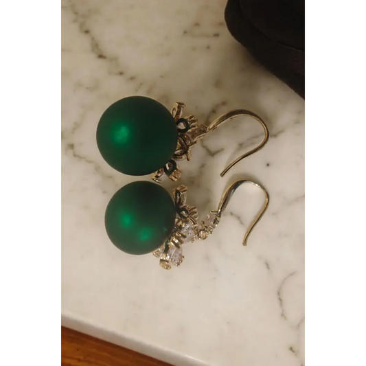 Adair Crystal Diamond Ball Earrings - Earrings