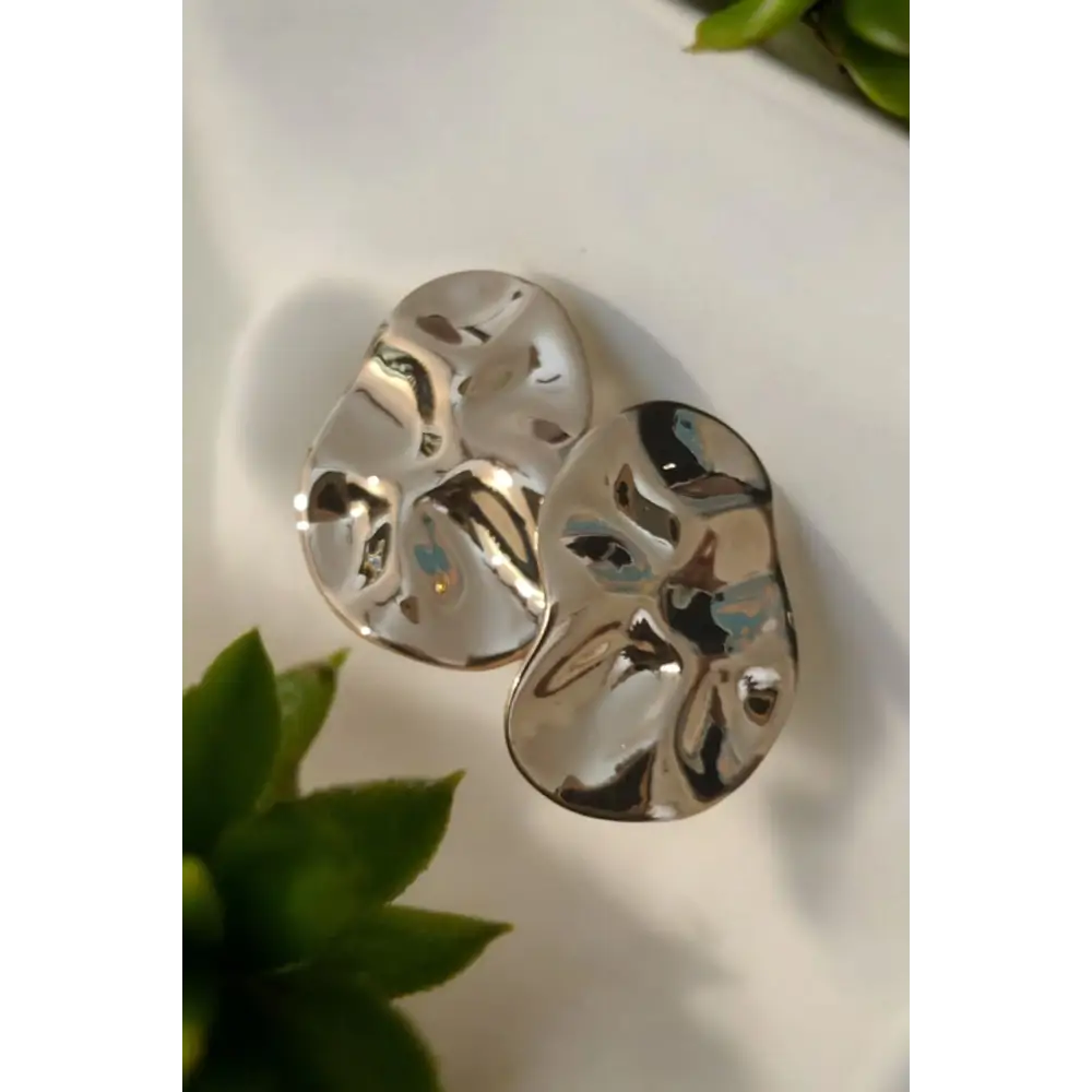Adair Earrings Gold Beaten - Earrings