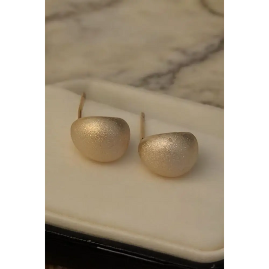 Adair Golden Color Studs Matte Finish - Earrings