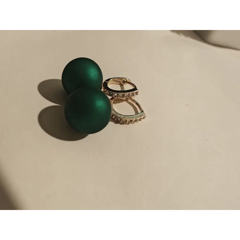 Adair Green Crystal Ball Earrings - Earrings
