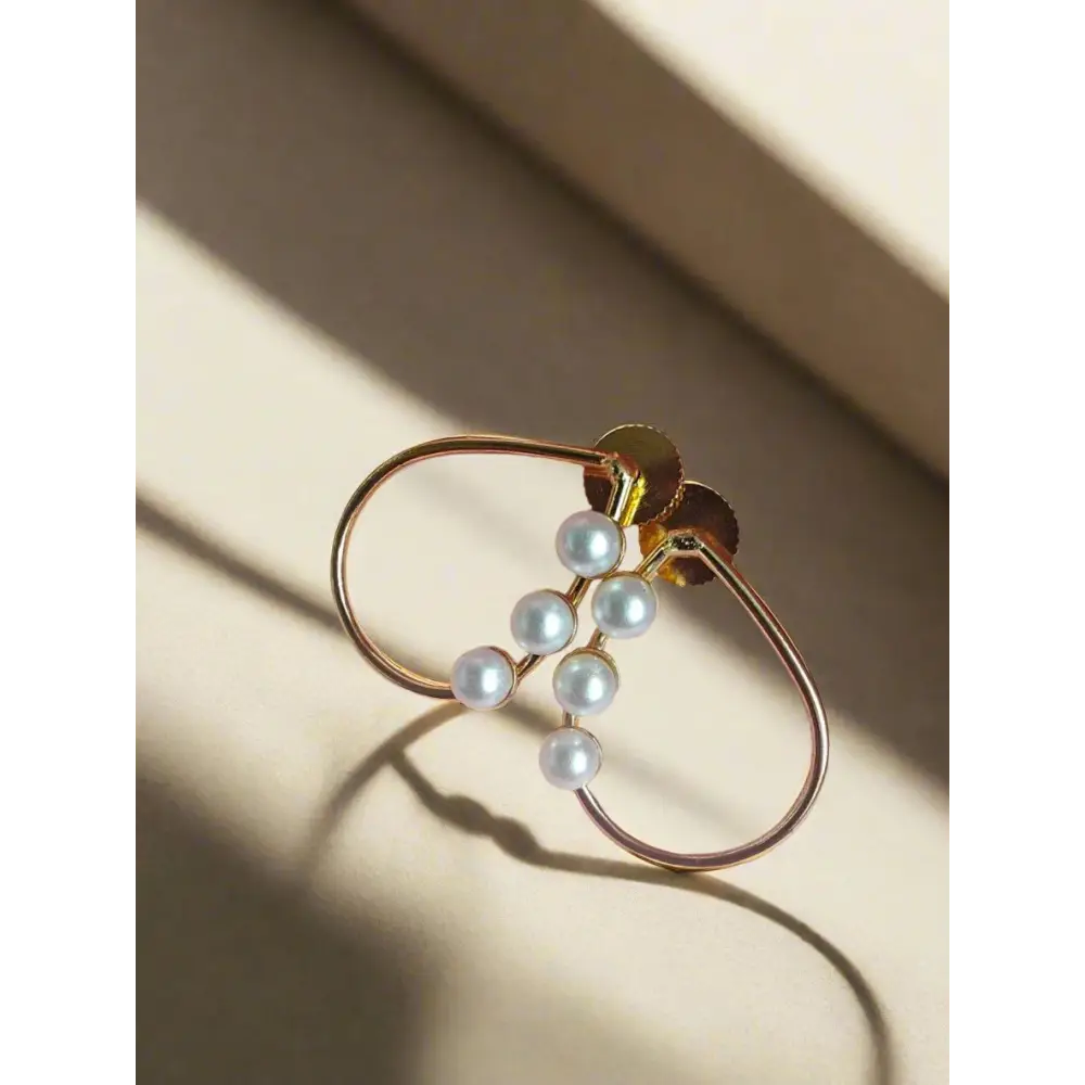 Adair Pearl Golden Earrings - Earrings