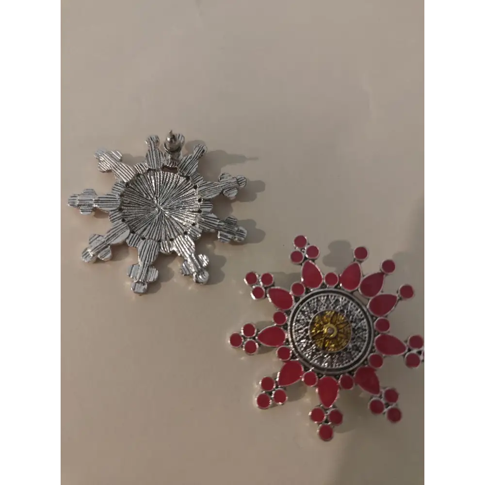 Adair Pink Sunflower Earrings - Earrings