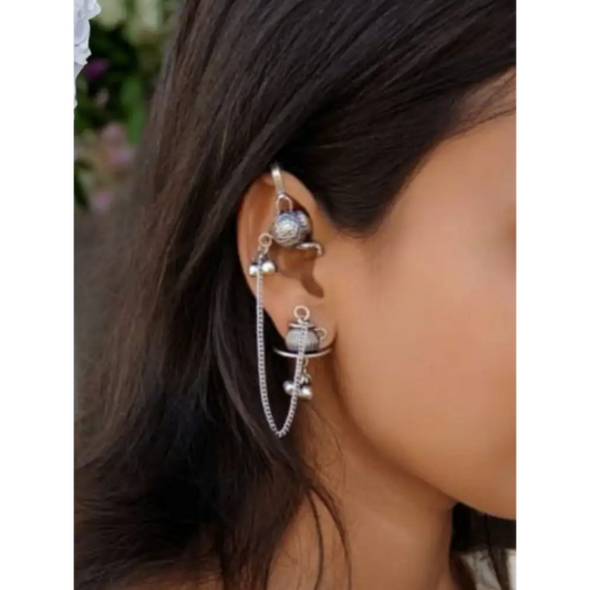 Adair Silver Mirage Tea Saucer Earrings - Earrings