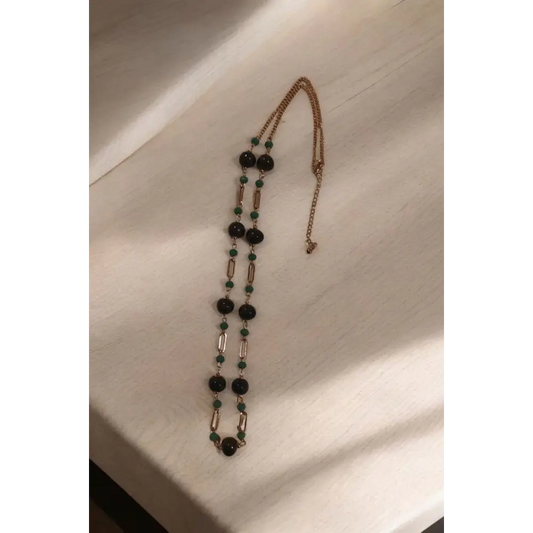 Adairgems Green Long Mala Style Necklace - Necklace
