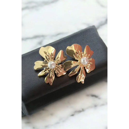 Adair’s Gilded Floral Party Earrings - Earrings