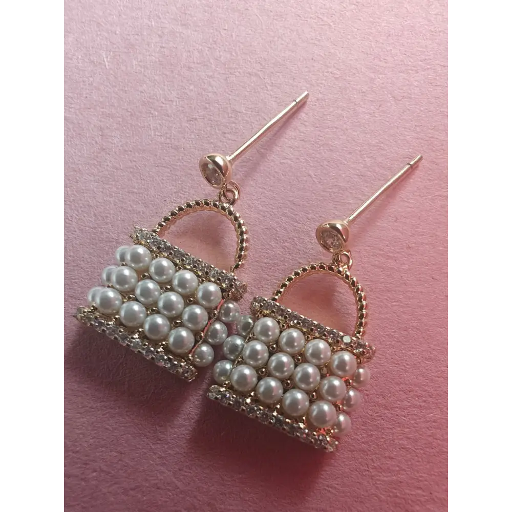 Adair’s Golden Pearl Lock Earrings - Earrings