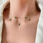 Emerald Drop Gold Mangalsutra 