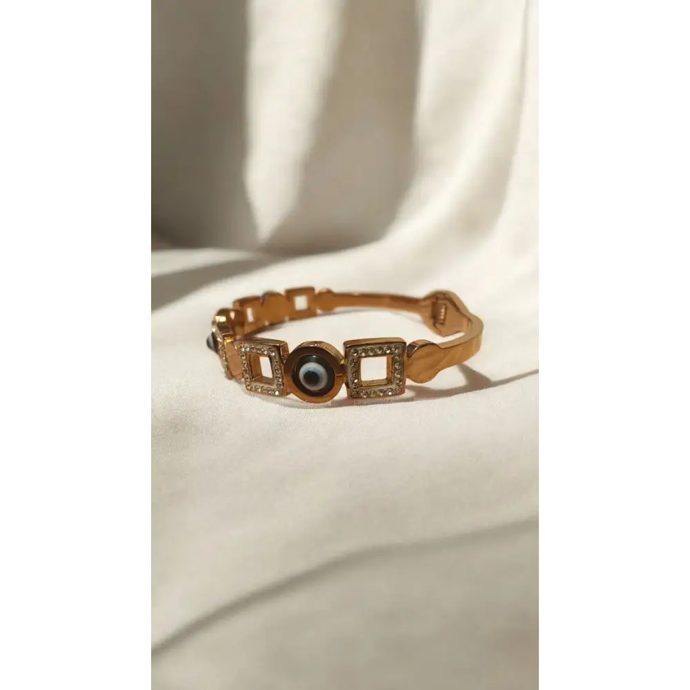 Trendy gold bracelet for luck