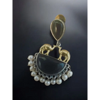 Midnight Glam Black & Gold Earrings – Elegant Statement Piece by Adairgems - Earrings