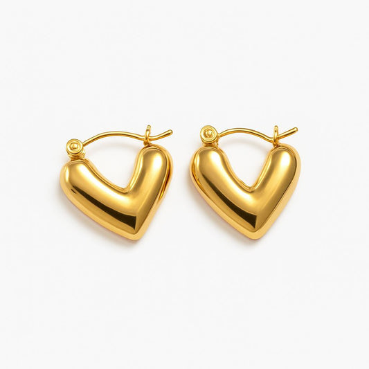 Adair Heartbeat Demi-Fine Gold Hoop Earrings