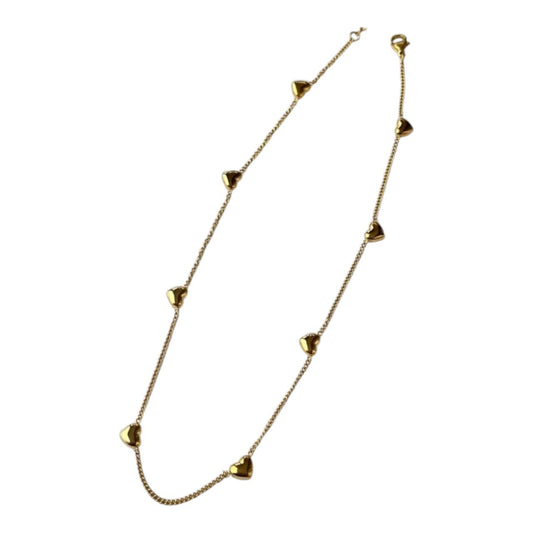 Adair Golden Heart Chain Necklace featuring a beautiful gold heart chain necklace design