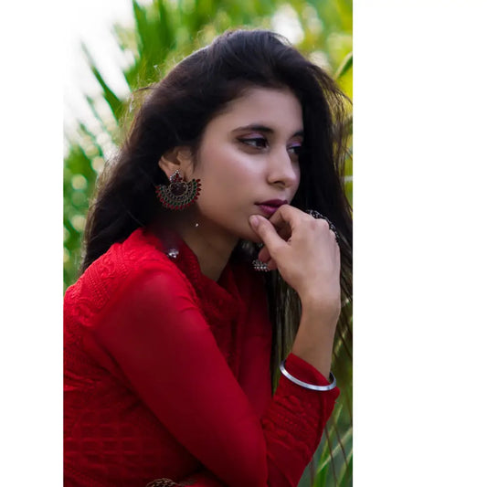 Traditional Kundan Hoop Earrings By Adair Gems - Earrings